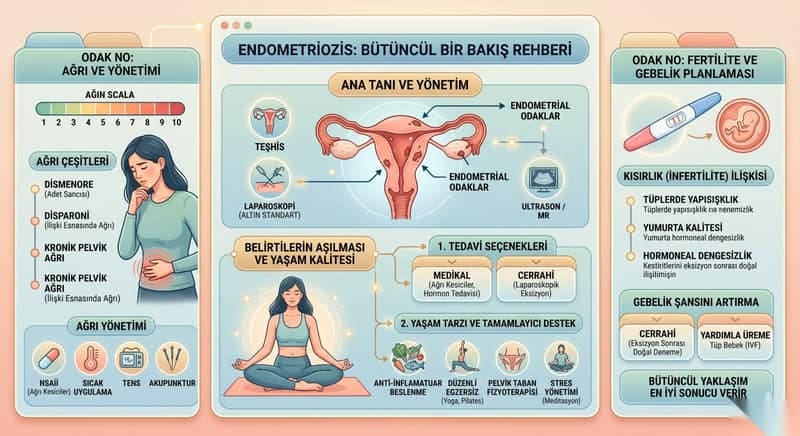 Endometriozis: Tanı, Ağrı Yönetimi ve Fertilite