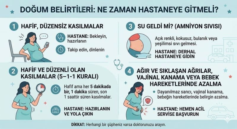 Doğum Belirtileri: Hastaneye Ne Zaman?